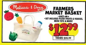 Ollie's Melissa & Doug FARMERS MARKET BASKET offer