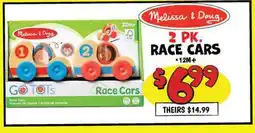 Ollie's 2 PK. RACE CARS offer