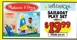 Ollie's Melissa & Doug SAILBOAT PLAY SET offer