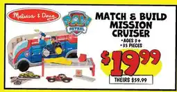 Ollie's Melissa & Doug PAW PATROL MATCH & BUILD MISSION CRUISER offer