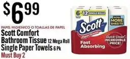 Jons International Scott comfort bathroom tissue single paper towels offer