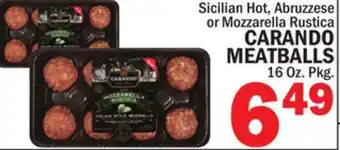 Bravo Supermarkets CARANDO MEATBALLS offer