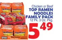 Bravo Supermarkets TOP RAMEN NOODLES FAMILY PACK offer
