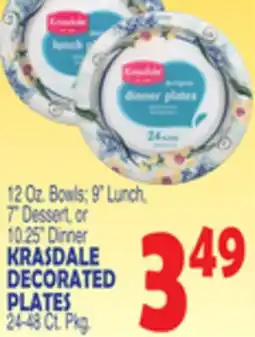 Bravo Supermarkets KRASDALE DECORATED PLATES 24-48 Ct. Pkg offer