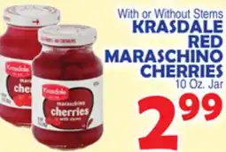 Bravo Supermarkets KRASDALE RED MARASCHINO CHERRIES offer