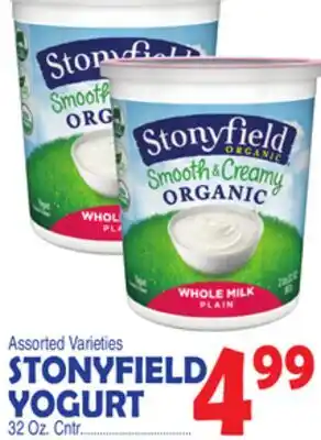 Bravo Supermarkets STONYFIELD YOGURT offer