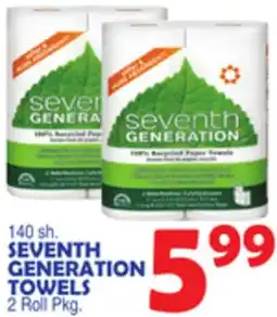 Bravo Supermarkets SEVENTH GENERATION TOWELS offer