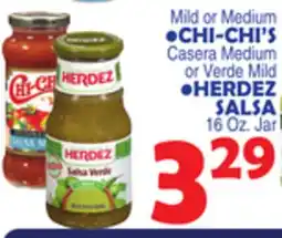 Bravo Supermarkets CHI-CHI'S Casera Medium or Verde Mild HERDEZ SALSA offer