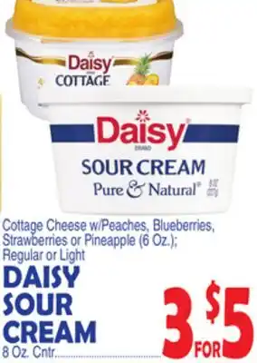 Bravo Supermarkets DAISY SOUR CREAM 8 Oz. Cntr offer