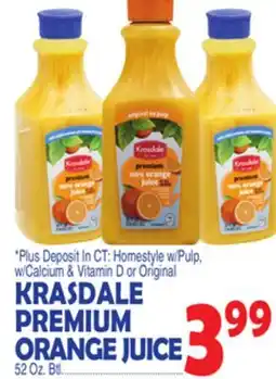 Bravo Supermarkets KRASDALE PREMIUM ORANGE JUICE offer