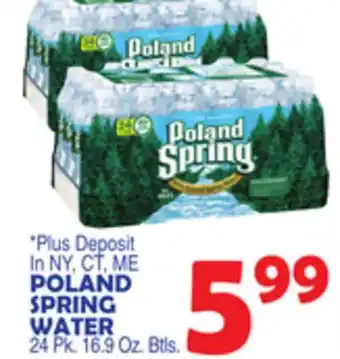 Bravo Supermarkets POLAND SPRING WATER offer