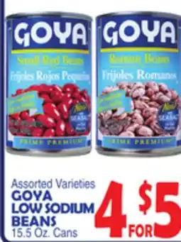 Bravo Supermarkets GOYA LOW SODIUM BEANS offer