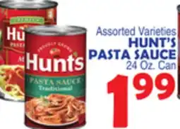 Bravo Supermarkets HUNT'S PASTA SAUCE offer