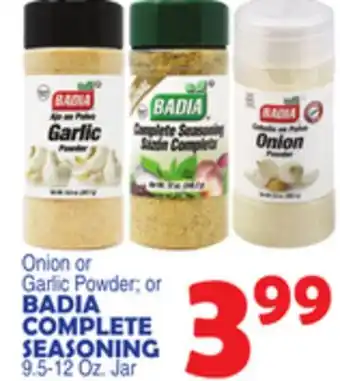 Bravo Supermarkets BADIA COMPLETE SEASONING offer