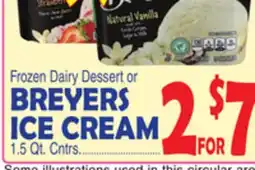 Bravo Supermarkets BREYERS ICE CREAM offer