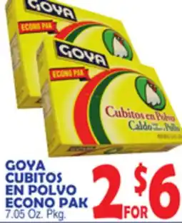 Bravo Supermarkets GOYA CUBITOS EN POLVO ECONO PAK offer