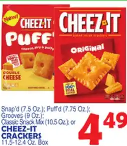 Bravo Supermarkets CHEEZ-IT CRACKERS 11.5-12.4 Oz. Box offer