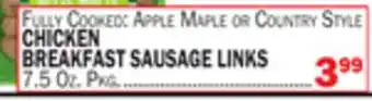 Bravo Supermarkets CHICKEN BREAKFAST SAUSAGE LINKS offer