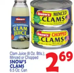 Bravo Supermarkets SNOW'S CLAMS 6.5 Oz. Can offer