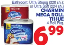 Bravo Supermarkets CHARMIN MEGA ROLL TISSUE 4 Roll Pkg offer