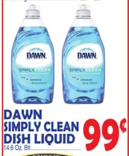 Bravo Supermarkets DAWN SIMPLY CLEAN DISH LIQUID offer