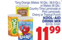 Bravo Supermarkets KOOL-AID DRINK MIX 63 Oz. Cnstr offer