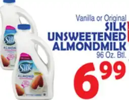 Bravo Supermarkets SILK UNSWEETENED ALMONDMILK offer