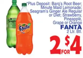 Bravo Supermarkets FANTA 2 Ltr. Btl offer