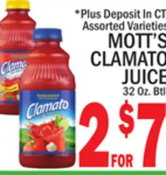 C Town MOTT'S CLAMATO JUICE offer