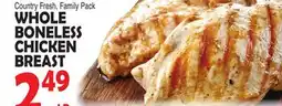 Bravo Supermarkets WHOLE BONELESS CHICKEN BREAST offer