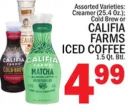 C Town CALIFIA FARMS ICED COFFEE 1.5 Qt. Btl offer