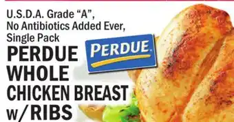 C Town PERDUE WHOLE CHICKEN BREAST w/RIBS offer