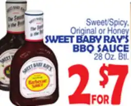 Bravo Supermarkets SWEET BABY RAY'S BBQ SAUCE offer