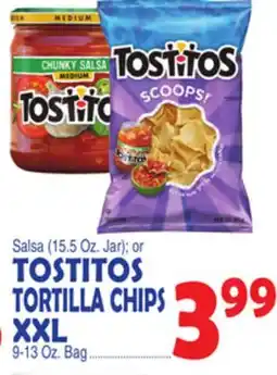 Bravo Supermarkets TOSTITOS TORTILLA CHIPS XXL 9-13 Oz. Bag offer