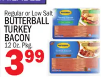Bravo Supermarkets BUTTERBALL TURKEY BACON offer