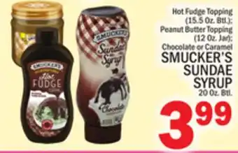 C Town SMUCKER'S SUNDAE SYRUP 20 Oz. Btl offer