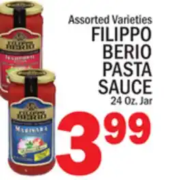 C Town FILIPPO BERIO PASTA SAUCE offer