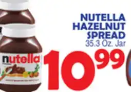 Bravo Supermarkets NUTELLA HAZELNUT SPREAD offer