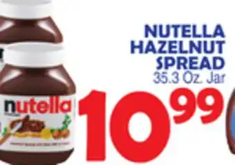 Bravo Supermarkets NUTELLA HAZELNUT SPREAD offer