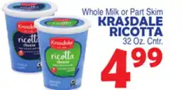 Bravo Supermarkets KRASDALE RICOTTA offer