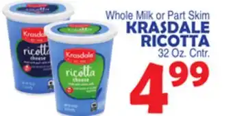 Bravo Supermarkets KRASDALE RICOTTA offer