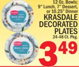 C Town KRASDALE DECORATED PLATES offer
