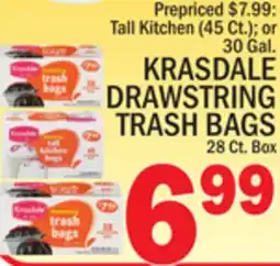 C Town KRASDALE DRAWSTRING TRASH BAGS 28 Ct. Box offer
