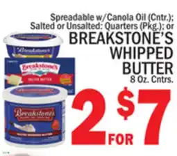 C Town BREAKSTONE'S WHIPPED BUTTER, 8 Oz. Cntrs offer