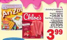 C Town CHLOE'S , ARIZONA ICE POPS offer