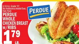 C Town PERDUE WHOLE CHICKEN BREAST W/RIBS offer