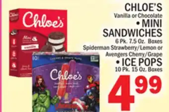 C Town CHLOE'S MINI SANDWICHES 6 Pk. 7.5 Oz. Boxes offer