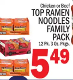 C Town TOP RAMEN NOODLES FAMILY PACK offer