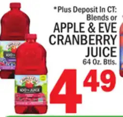 C Town APPLE & EVE CRANBERRY JUICE offer