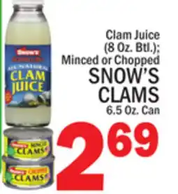 C Town SNOW'S CLAMS 6.5 Oz. Can offer